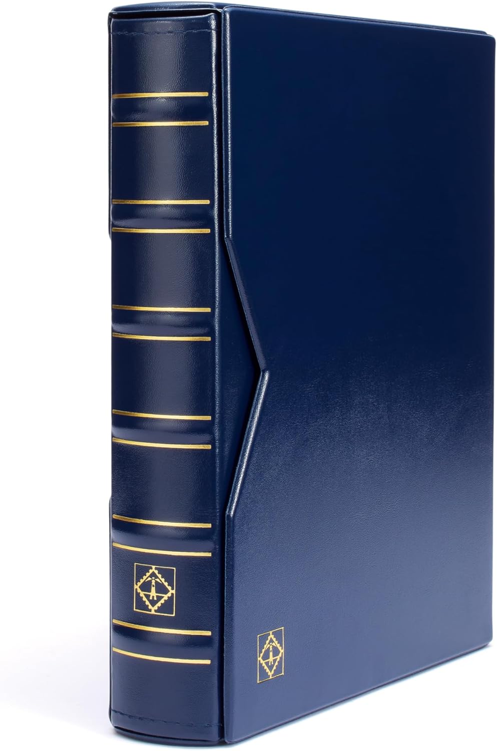 LIGHTHOUSE - Vario Classic Binder - 4-Ring Binder with Padded Leatherette Cover and Slipcase for up to 50 Sheets - Red