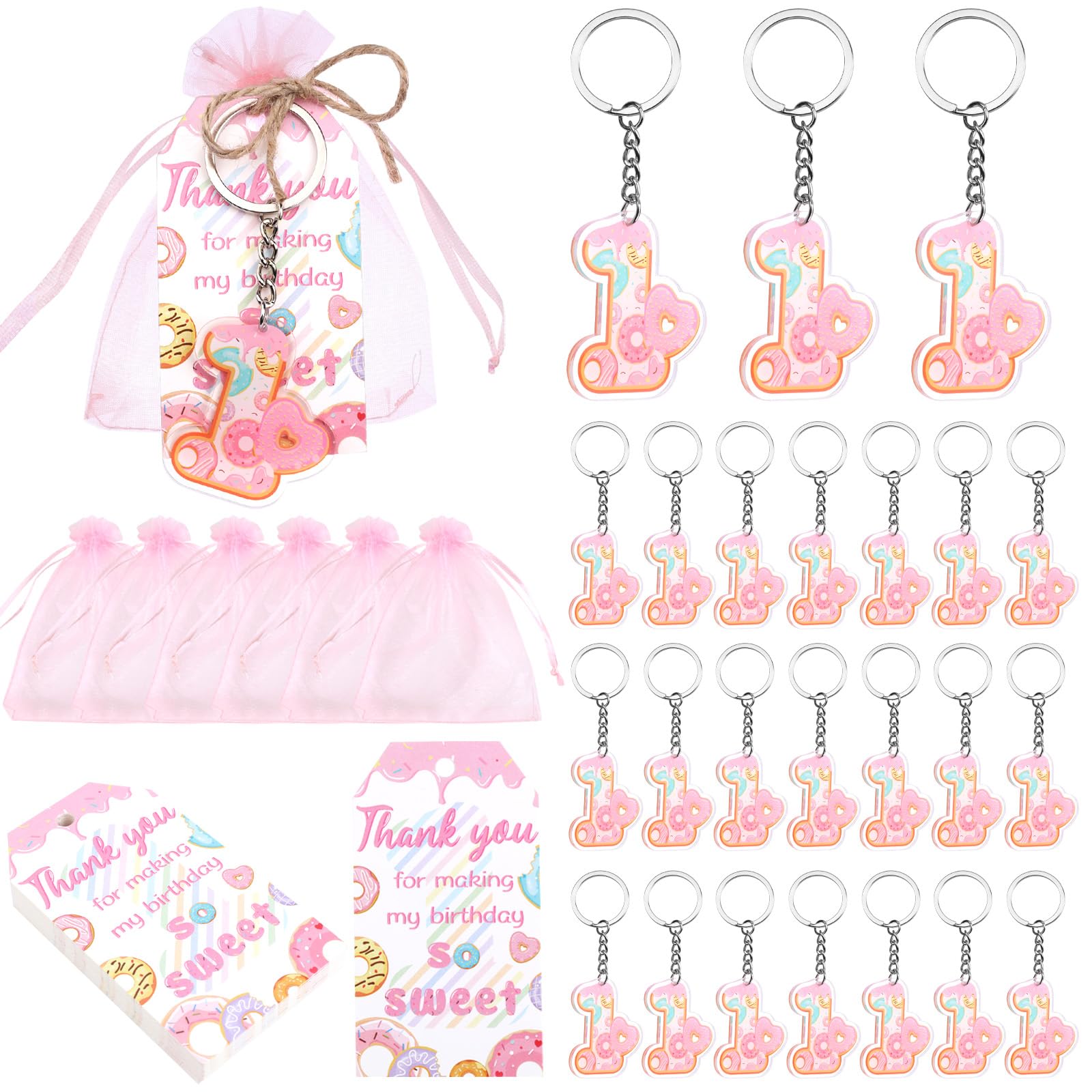 FAVR-1st bir key chain Pink Donut