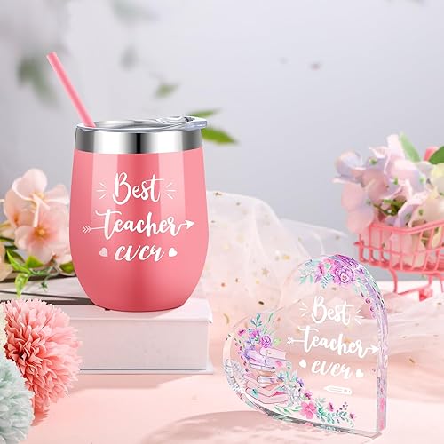 Miniatura 7 de Cunhill Juego de 2 tazas de regalo de agradecimiento para mujeres, taza de café, recuerdo y decoración de graduación de pisapapeles (mejor estilo de