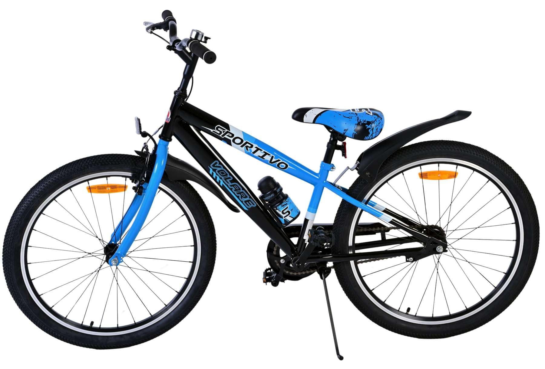 Volare Sportivo Kinderfahrrad - Jungen - 24 Zoll - Schwarz Blau