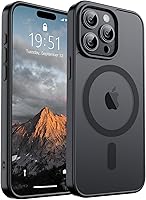 Vista 678 de SUPFINE - Funda magnética para iPhone 13 Pro Max (compatible con MagSafe), (protección contra caídas de grado militar de 10 pies), delgada, Negro