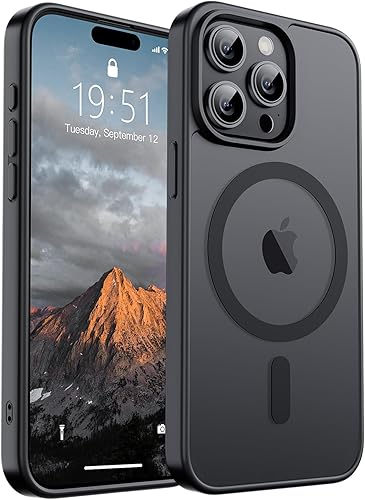 Miniatura 256 de SUPFINE - Funda magnética para iPhone 14 Pro Max (compatible con MagSafe), (protección contra caídas de grado militar de 10 pies), delgada, Negro