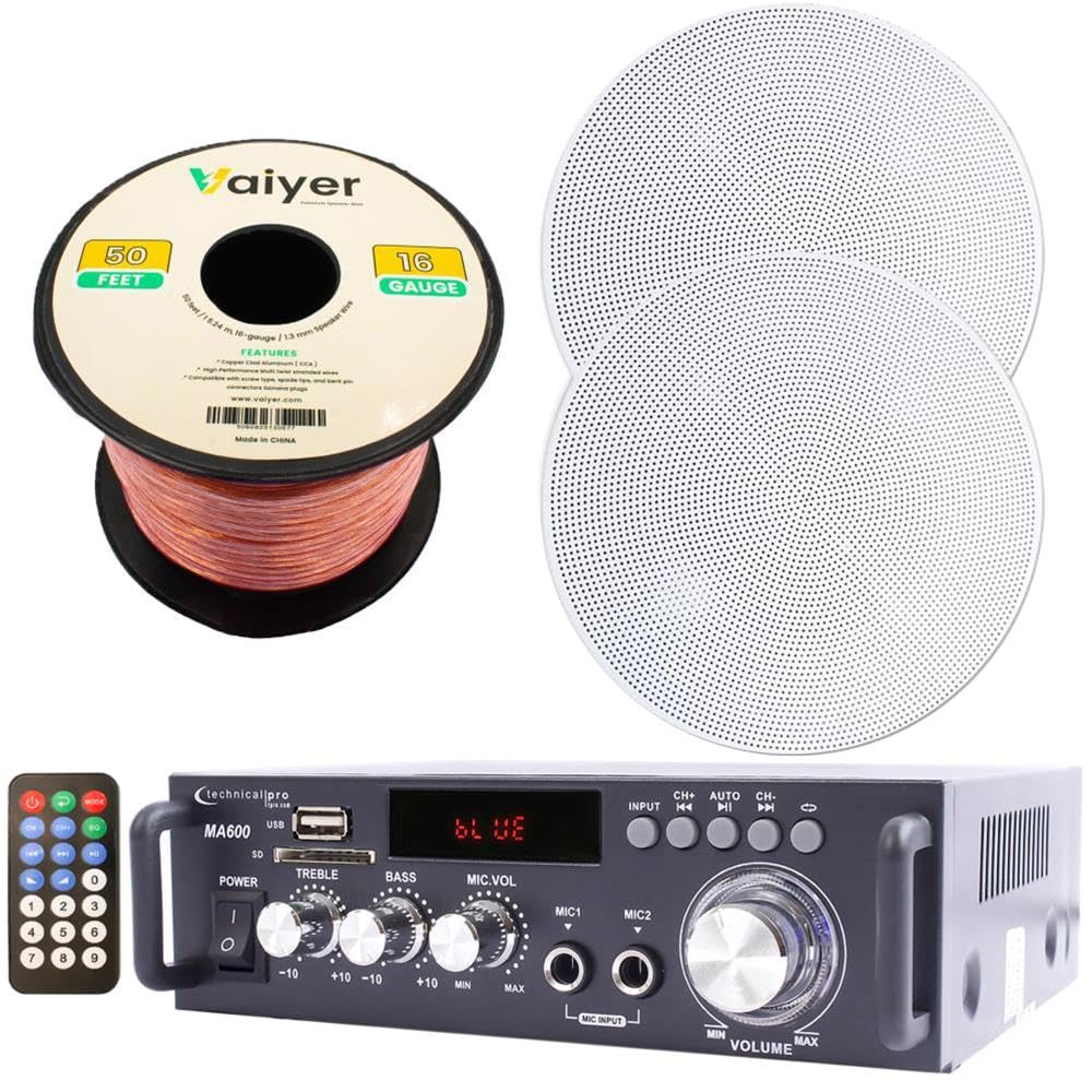 Technical Pro Home Theater System Kit -2 ch, 600 Watts Bluetooth Amplifier
