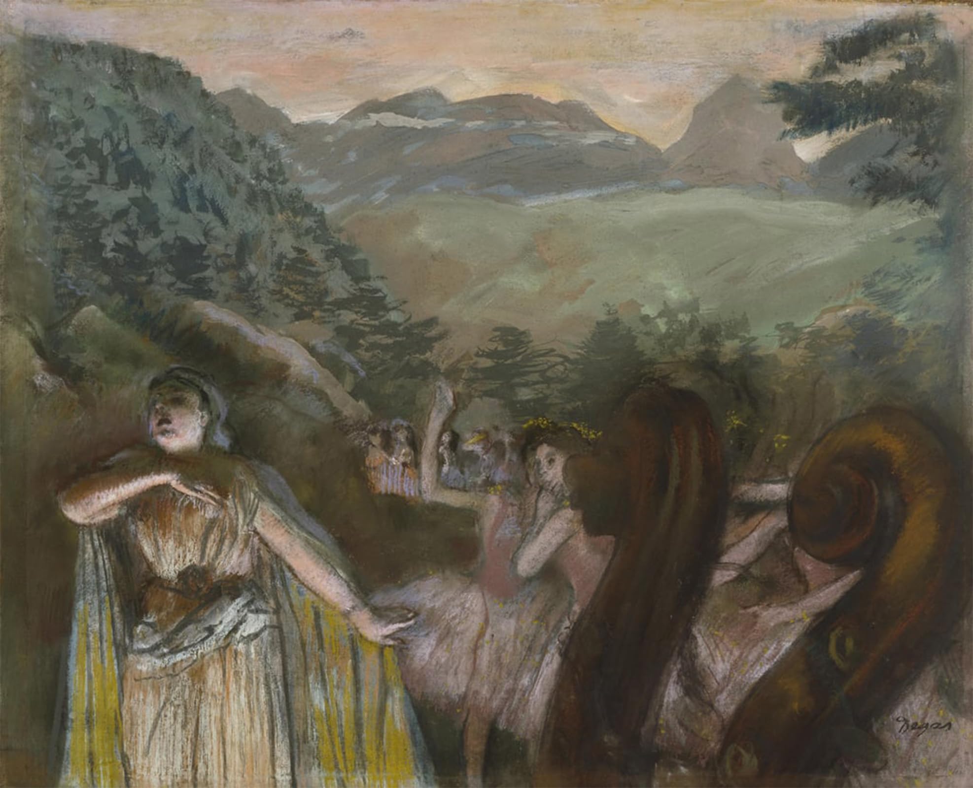 POSTERIIk Famous Print Pop Art Wall Art Graffiti Aria After the Ballet by Edgar Degas Art Prints for Home Decor 60x90cm