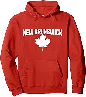New Brunswick Canada Maple Leaf Red Canadian Flag Pride Pullover Hoodie