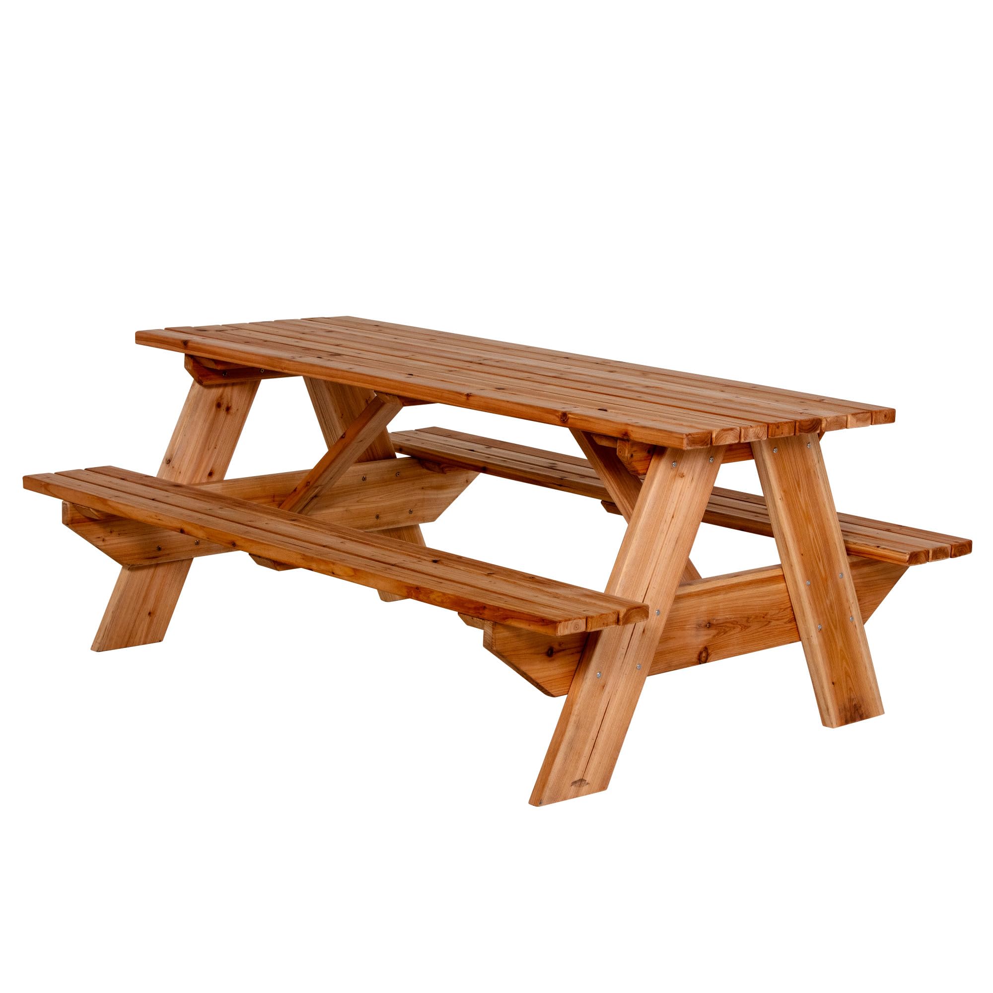 Jack and June Cedar Wood Rectangular Picnic Table