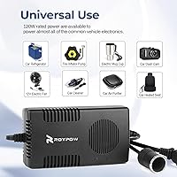 Vista 5 de RoyPow Convertidor de CA a CC, 120 W (máximo 150 W), 120 V/110 V a 12 V/10 A, adaptador de CA/CC, convertidor de 120 V/110 V a 12 V, fuente
