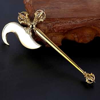 金剛杵降魔杵 法器 チベット密教仏具 銅製品 鎮宅辟邪 開運風 招財置物工芸品 Amazon｜木彫仏具【法器】チベット密教【降魔杵】高級木製（3面