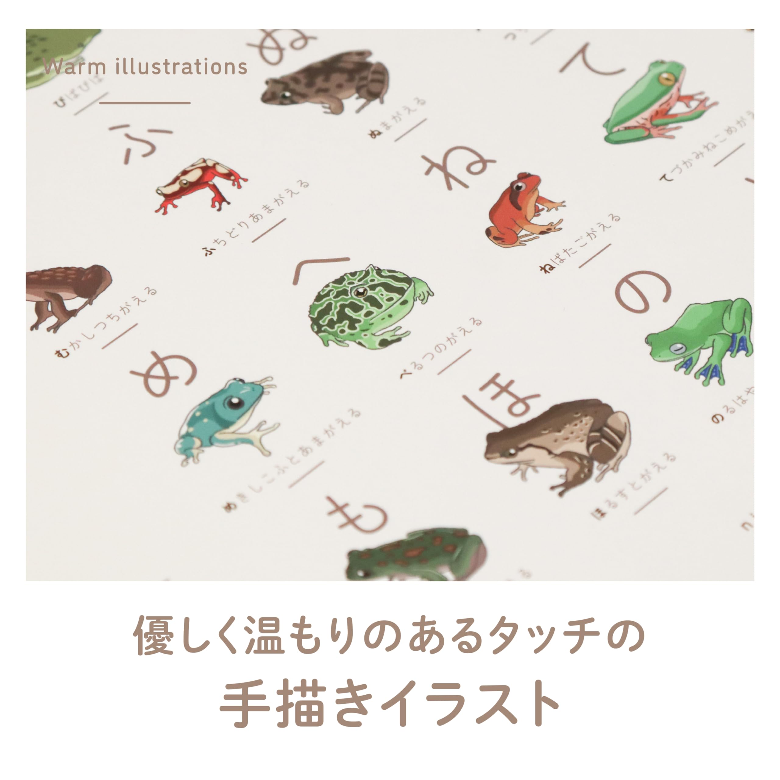 Amazon.co.jp: 【知育】カエルのひらがな表｜蛙だけのあいうえお
