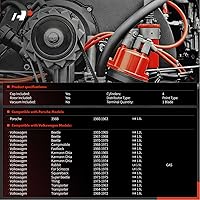 Vista 2 de Distribuidor de encendido A-Premium con tapa y rotor Compatible con Volkswagen Beetle, Campmobile, Fastback, Karmann Ghia, Rabbit, Scirocco