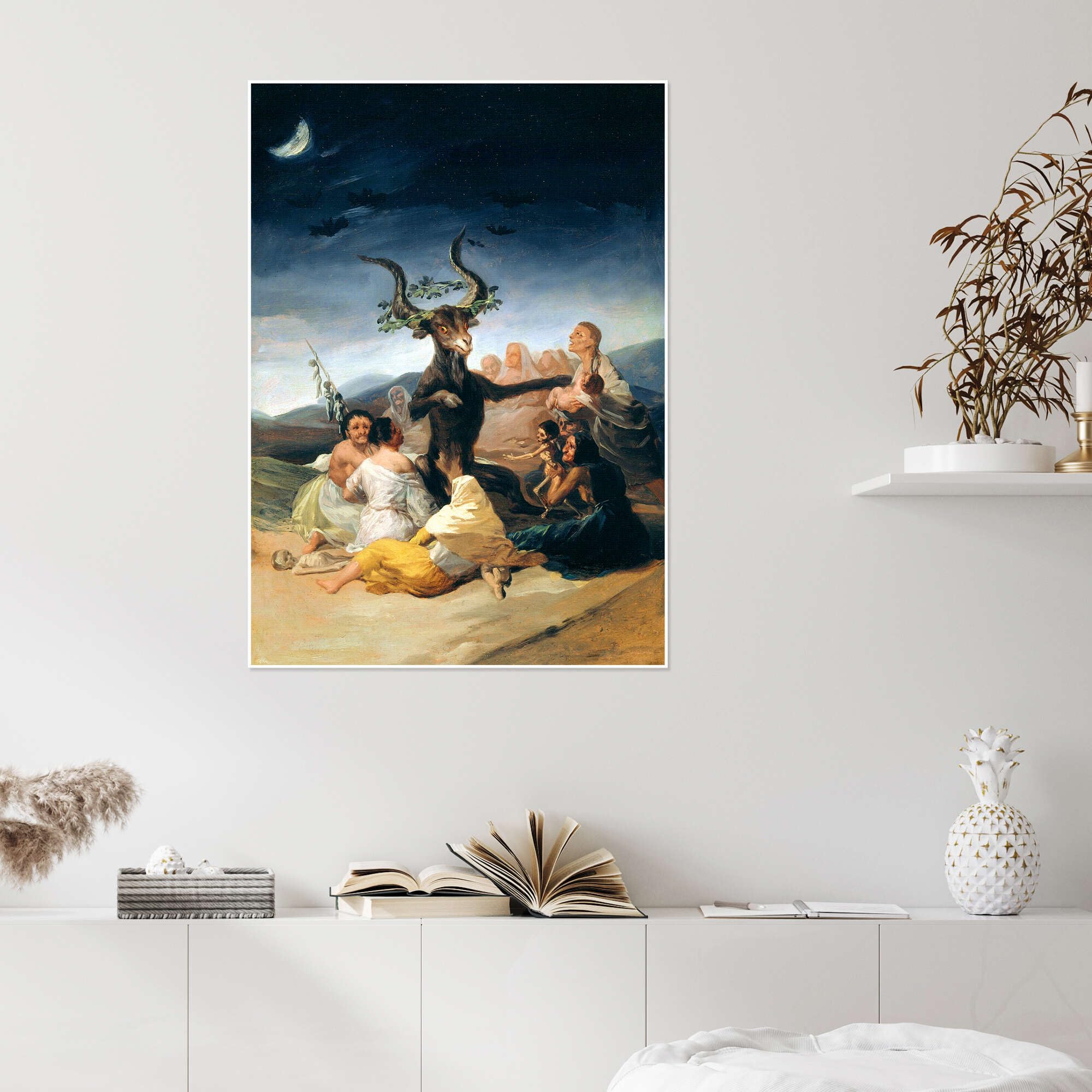 Posterlounge Il grande caprone Poster | 90 x 120 cm di Francisco José de Goya Quadri Decorazione per pareti