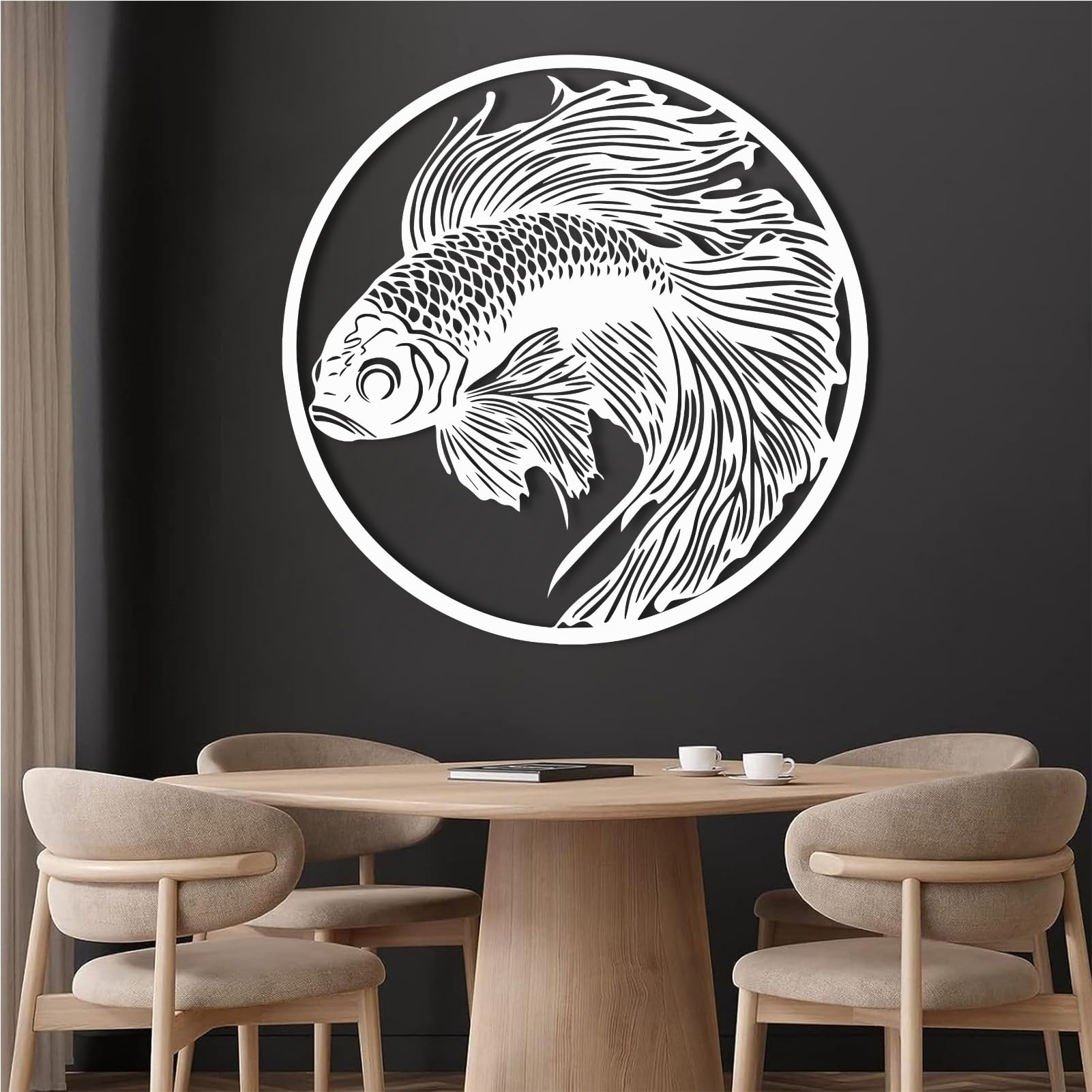 Koi Fish Metal Wall Art, Betta Fish Metal Wall Decor, Metal Fish Wall Art, Metal Fish Wall Decor, Metal Wall Art Home Decor Fish, Metal Wall Art for