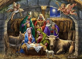 Vermont Christmas Company in The Manger Jigsaw Puzzle 1000 Piece