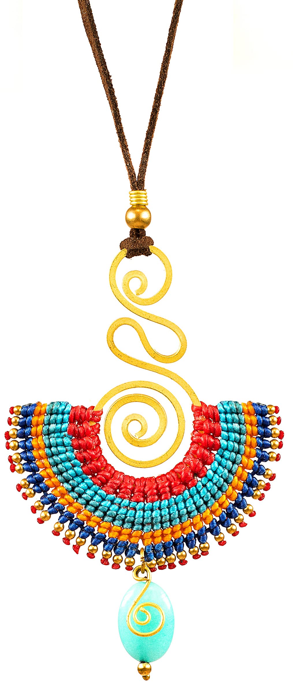 Stand Tall Accessories Boho Collar para Mujeres Collar Etnico Dorado Hecho a Mano con Cristal Natural Ajustable Collar Colgante