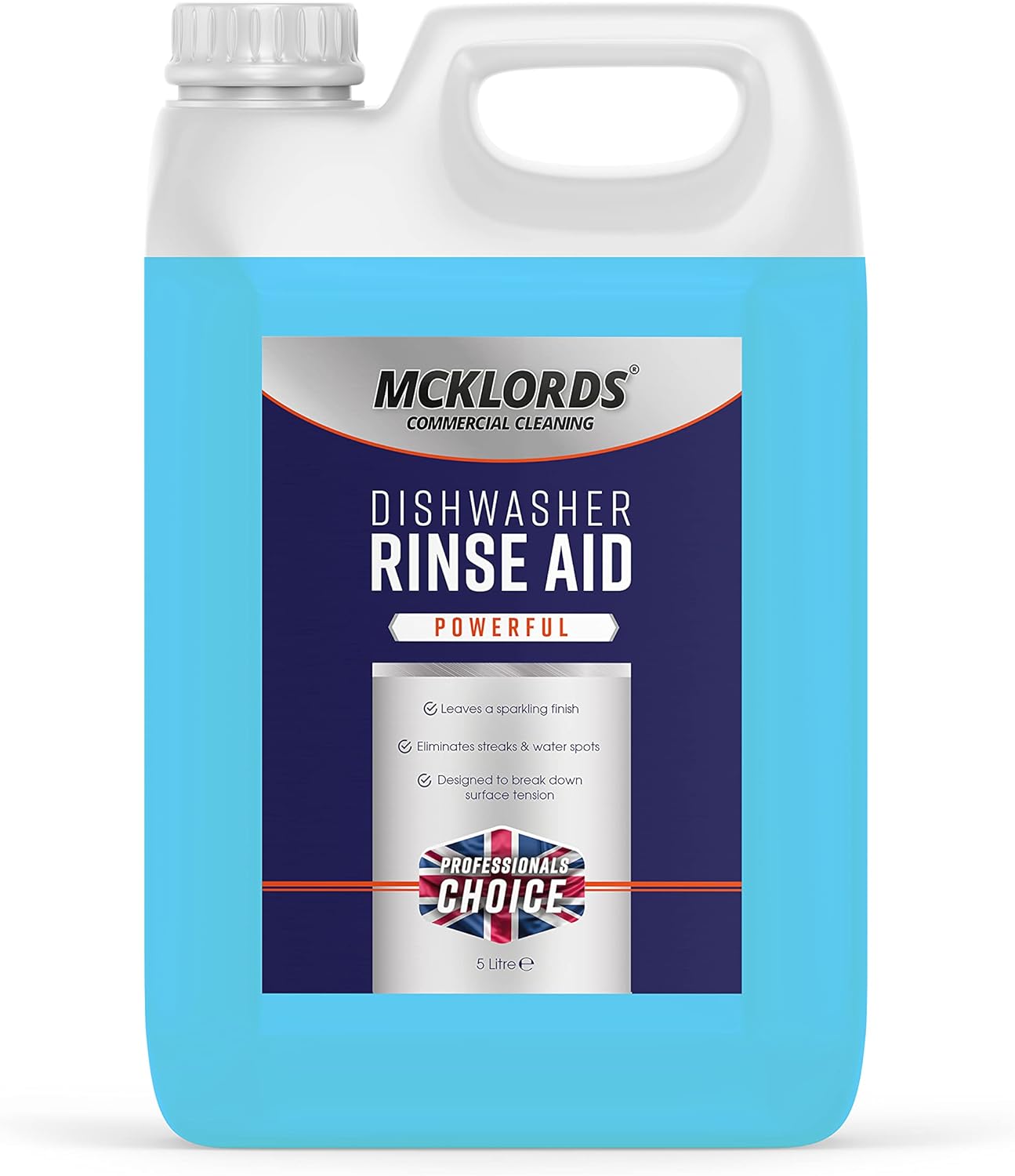 McKLords Dishwasher Rinse Aid, 5 Litre, Blue Amazon.co.uk Grocery