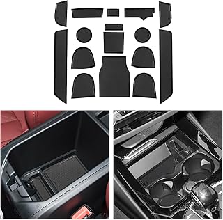 CDEFG Compatible with BMW X3 G01 X4 G02 iX3 2019-2023 2024, Rubber Mats Centre Console Non-Slip Mats Non-Slip Cup Holder Rubber Mat Armrest X3 X4 iX3 2024 Electronic Accessories (Black)