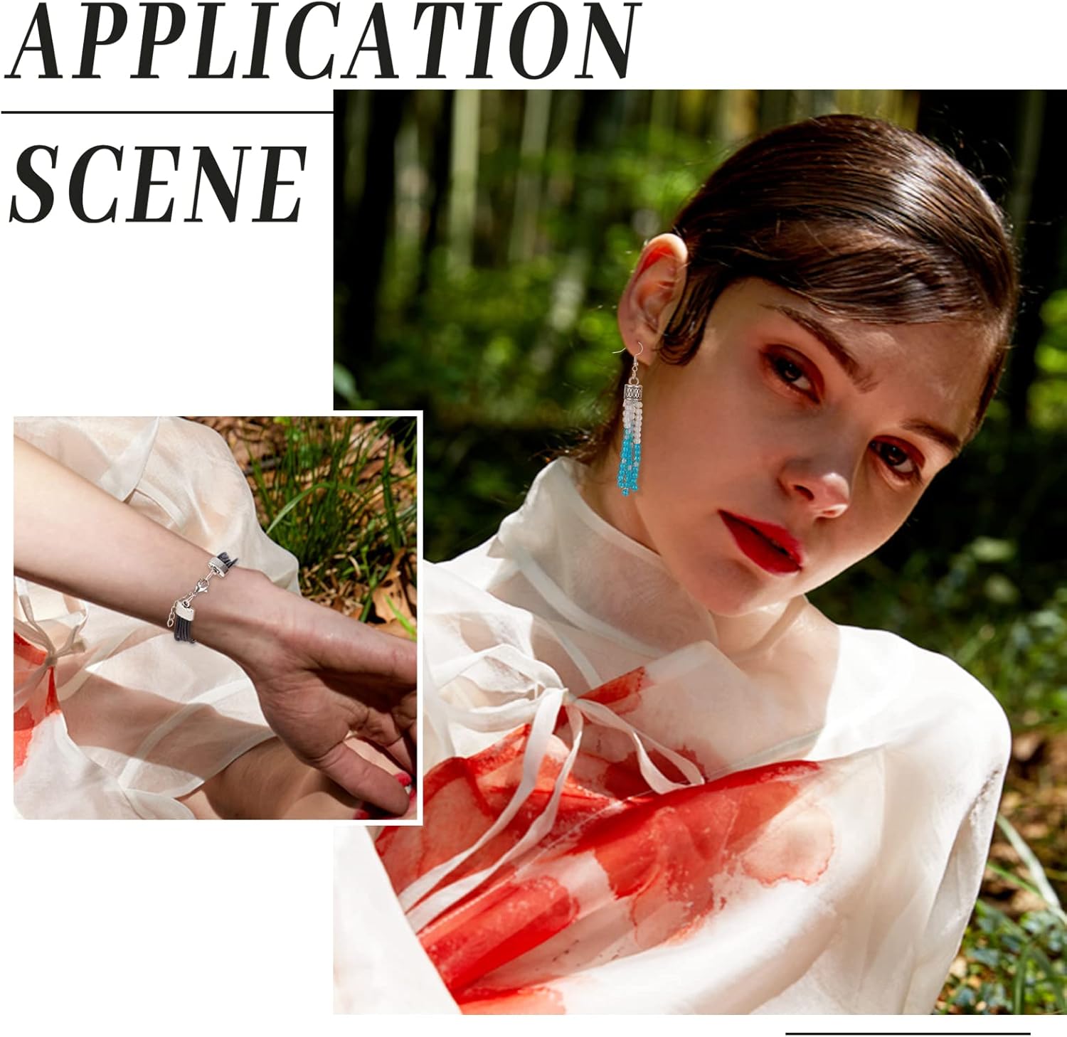 PH PandaHall Cord End Cap, 140pcs 14 Styles Alloy Glue in End Caps Leather Cord End Cap Bead Tube Barrel Loop Clasp for Tassels Earring Bracelet Jewelry DIY Craft Making, Antique Silver - Image 4