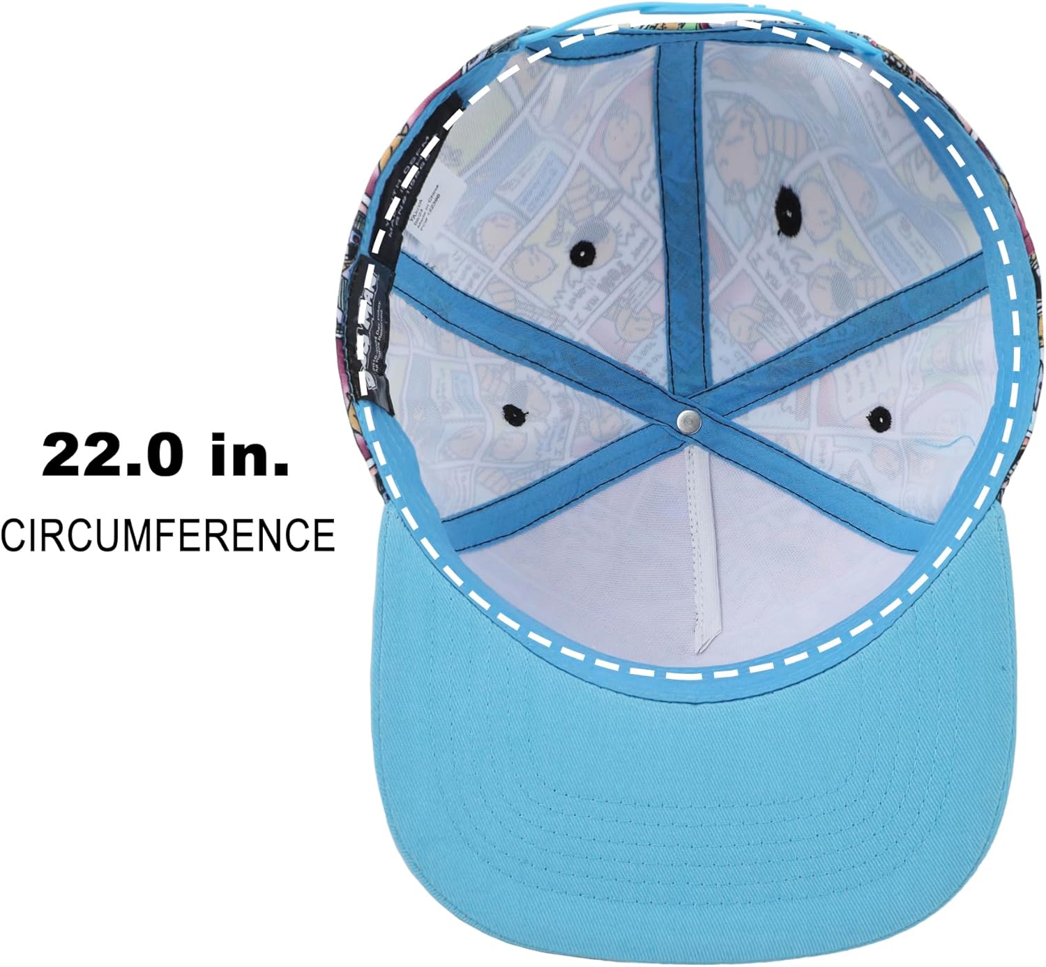 Bioworld Dog Man Comic Panels Youth Snapback Hat - Image 7