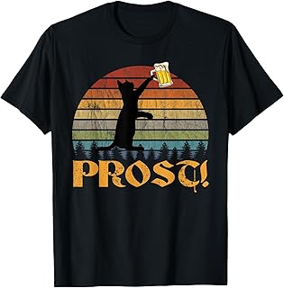 Vintage Cat Retro Germany Oktoberfest Festival Cat Lover T-Shirt