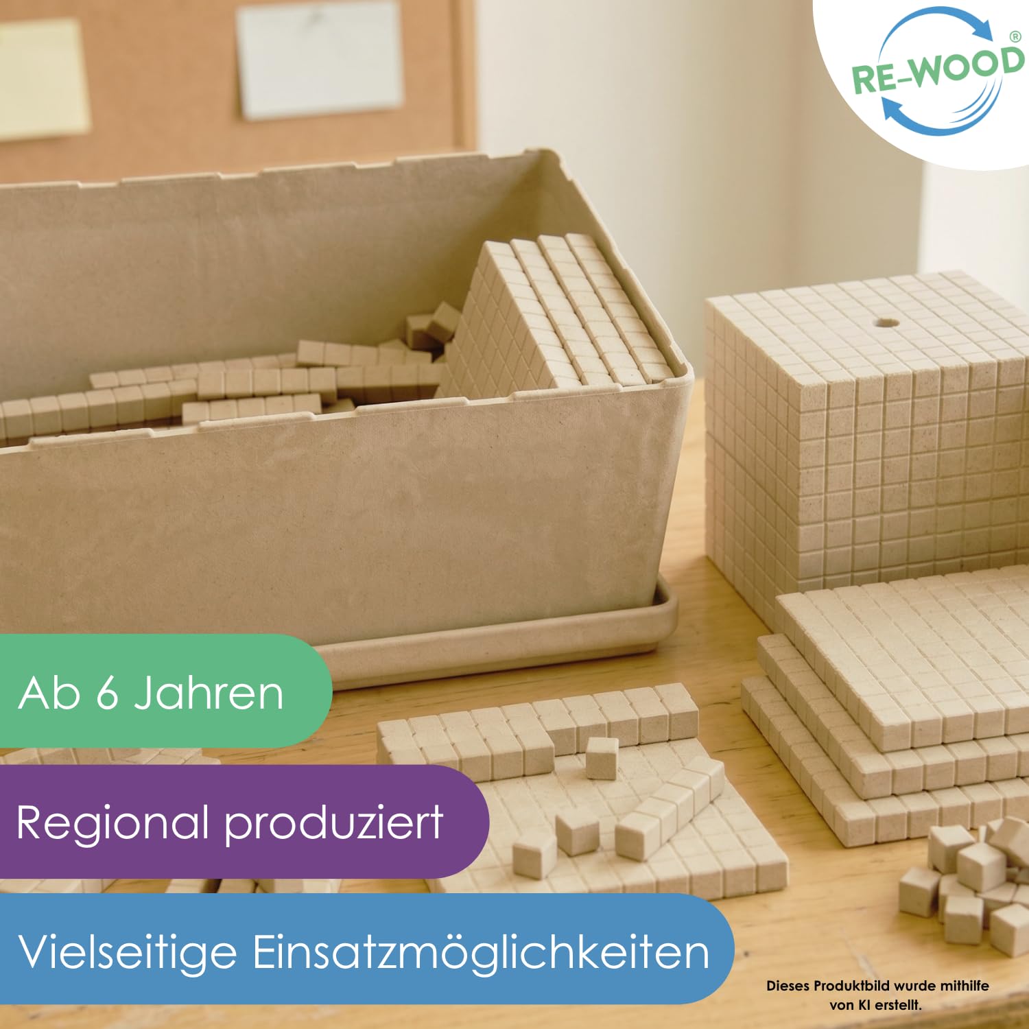WISSNER® RE-Wood Dienes Grundsortiment (151 Teile) – Lernspielzeug