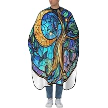 Tree Of Life Golden Crescent Moon Hair Cutting Apron,Salon Barber Apron For Adult