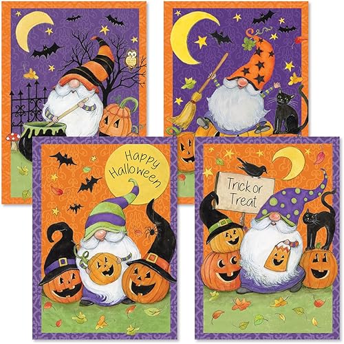 Miniatura 7 de Current Juego de 8 tarjetas de felicitación mágicas de lujo de Halloween  Juego de 8 tarjetas grandes de 5 x 7 pulgadas, paquete variado de tarjetas