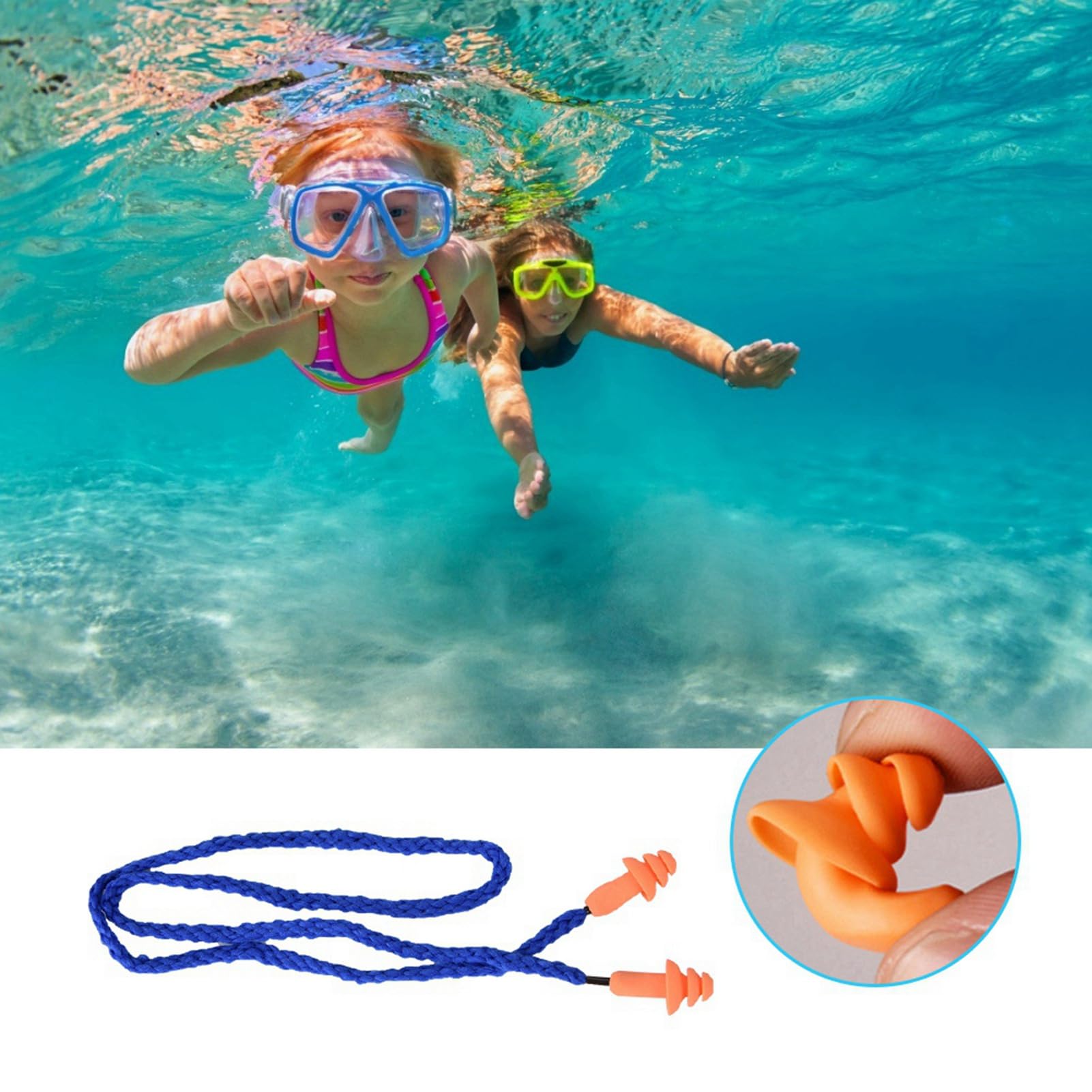 Sunicon 10 Pair Corded Ear Plugs, Anti Noise Soft Silicone Earbud Earplug Christmas Tree Shape Ear Plug for Hearing Protection, Sleeping,Prevent Water Ingress.