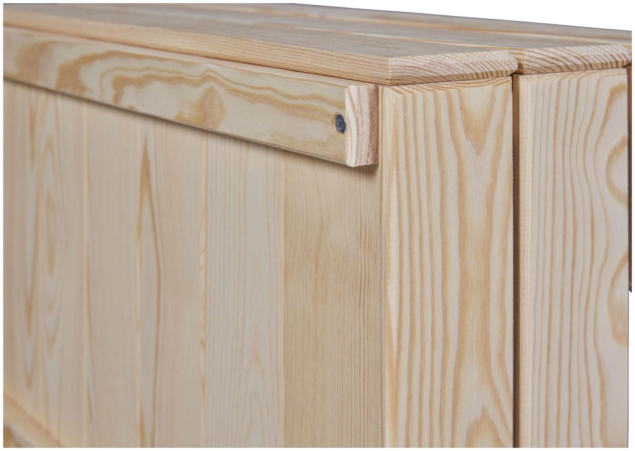 Holzkiste Aufbewahrungsbox stapelbar Thea L Kiefer natur 65 x 31,5 x 23 cm