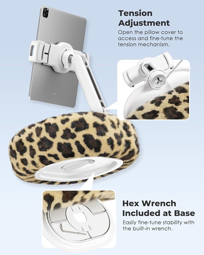 Soporte de Almohada para Tablet Viozon, Compatible con 4-13 Pulgadas, Leopardo miniatura 6