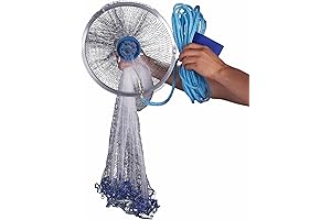 EZ Throw Cast Net - Saltwater Fish Net with Aluminum Ring for Casting