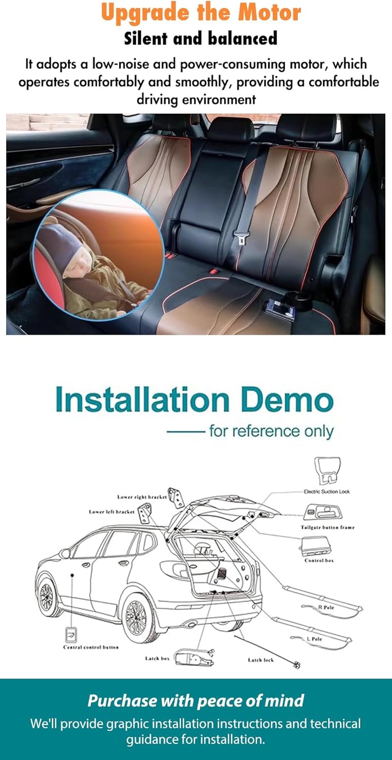 Retrofit Power Tailgate System Fit for Toyota Sienna 2021-2025 Modified Trunk Door Electric Liftgate Kit Lift Support Remote Automatic Control with Foot Sensor