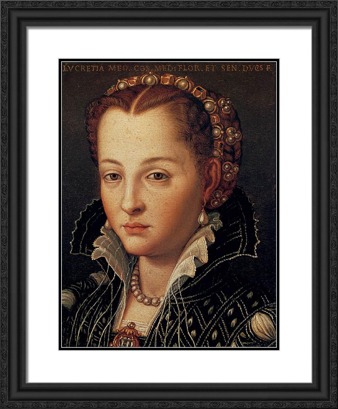 ArtDirect Bronzino, Agnolo 20x24 Gold Ornate Framed Art Print with Double Matting Titled: Lucrezia di Cosimo