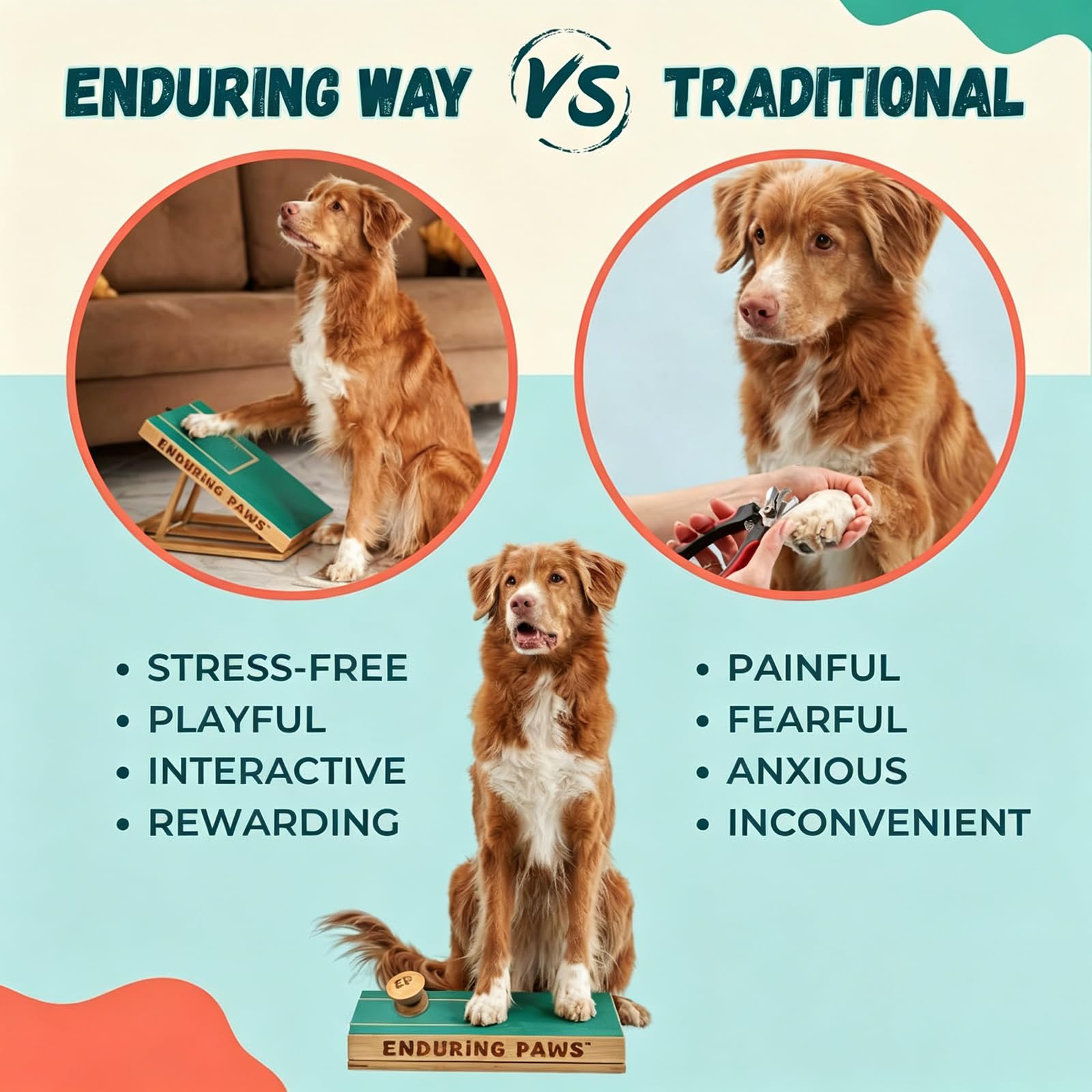 Tabla Rascadora para Perros con Cajón para Premios, Tabla Rascadora Portátil para Perros, Lima De Uñas Interactiva para Un Recorte Sin Estrés.
