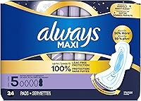 Vista 10 de Always Maxi Overnight Pads with Wings, Size 5, Extra Heavy Overnight, Unscented, 72 Count