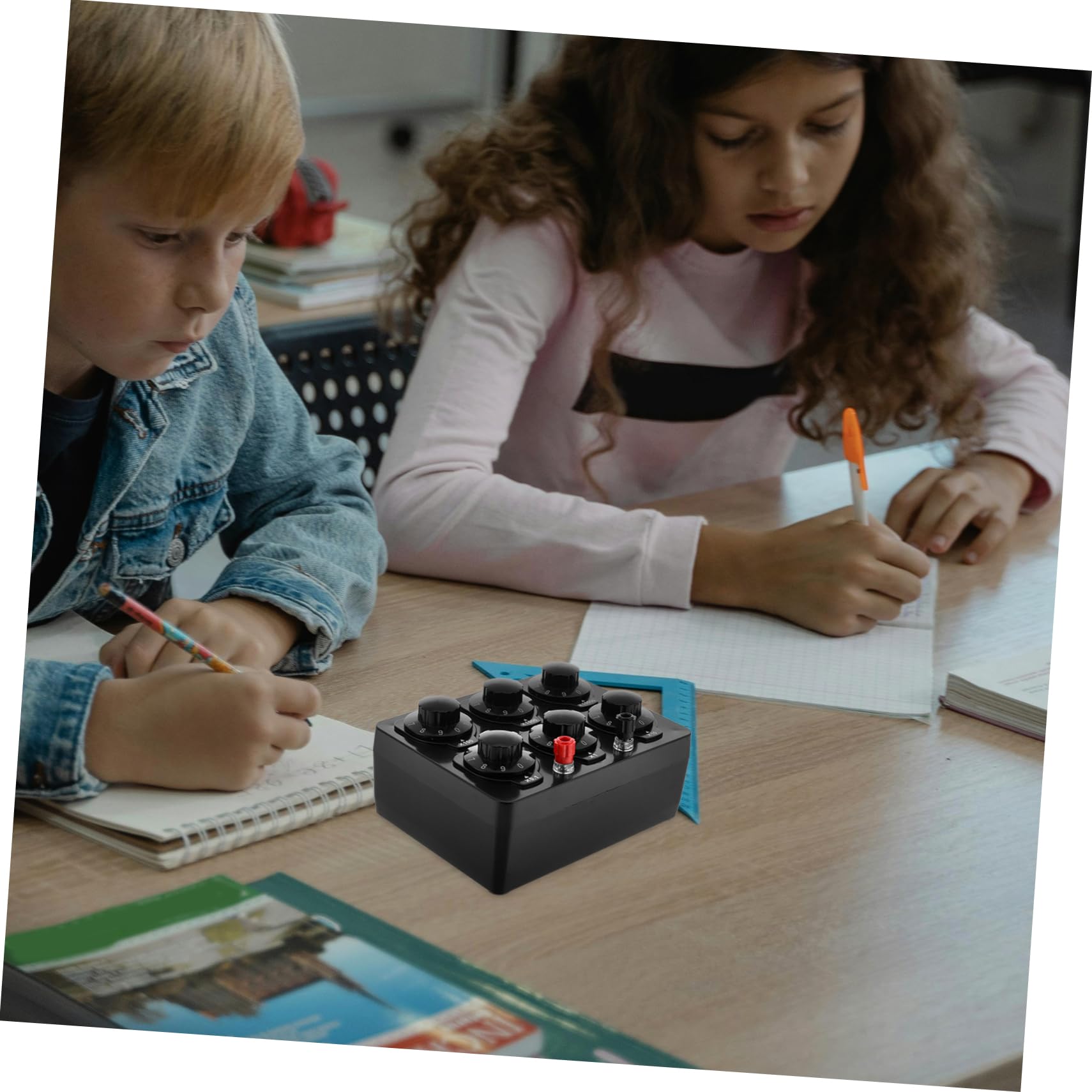 Einstellbarer Widerstandskasten 0-99999,9 Ohm für Elektrophysik Experimente Mittelstufe Präzise Physikalische Messung Robuste Laborausrüstung für Schüler