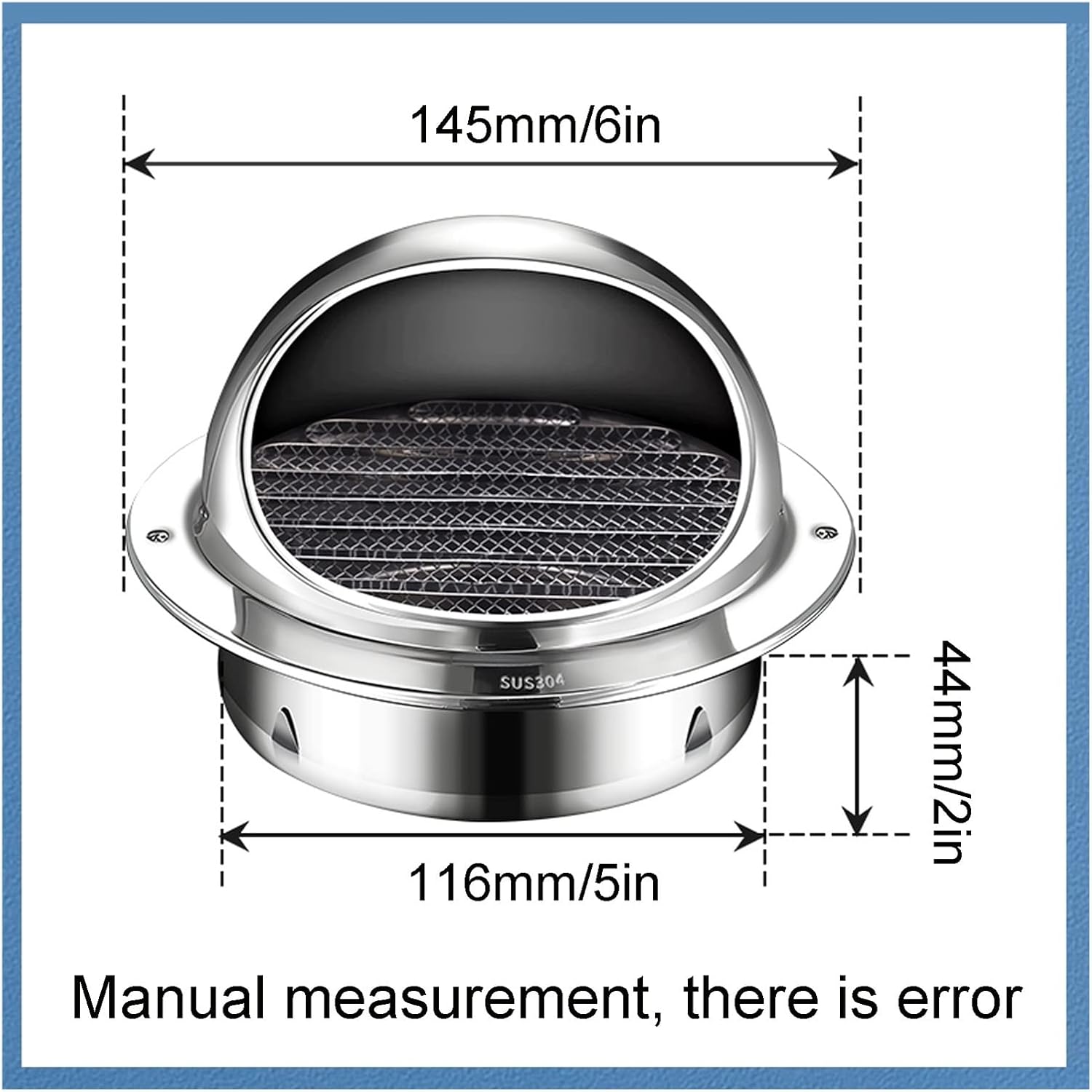 Vent Built-in Fly Screen Mesh, Ventilation Outlet, Soffit Vents, PartsExtra with Built-in Screen Mesh, Vent Hood