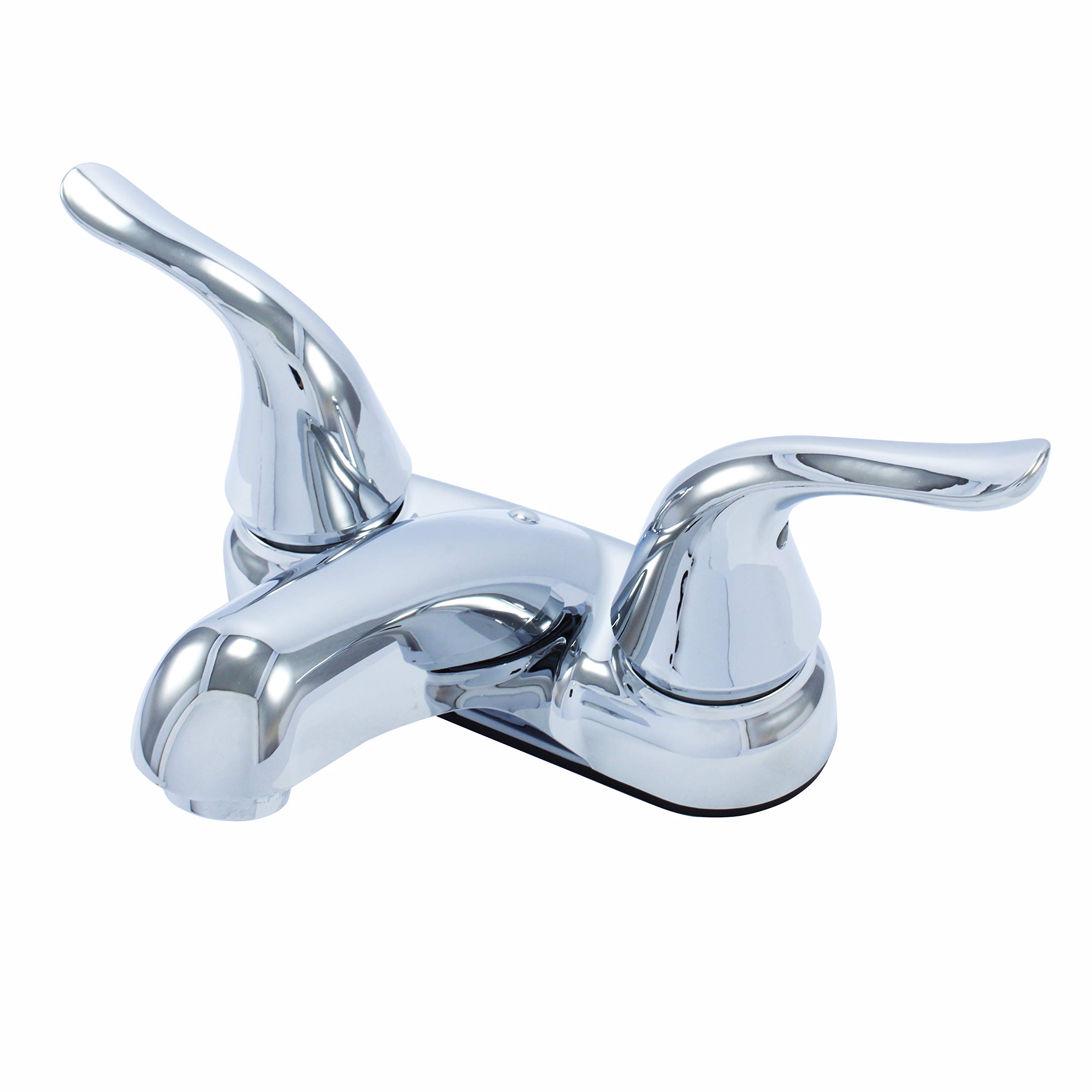 WMF-4224EUW-CP - RV Lavatory Bathroom Faucet Double Handle Washerless Cartridge Less Pop-up Chrome Plating Over ABS Plastic