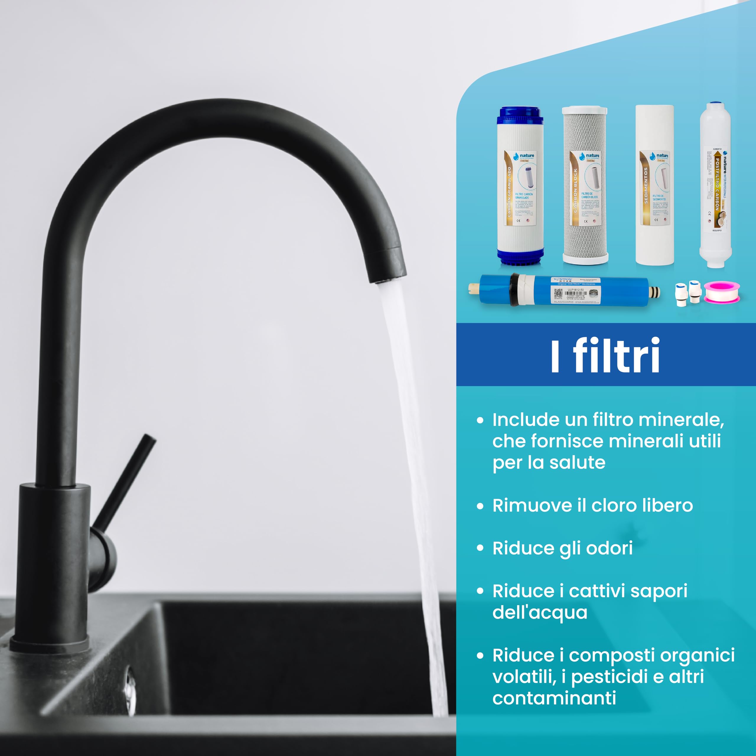 Pack Filtri Osmosi inversa e Membrana vontron