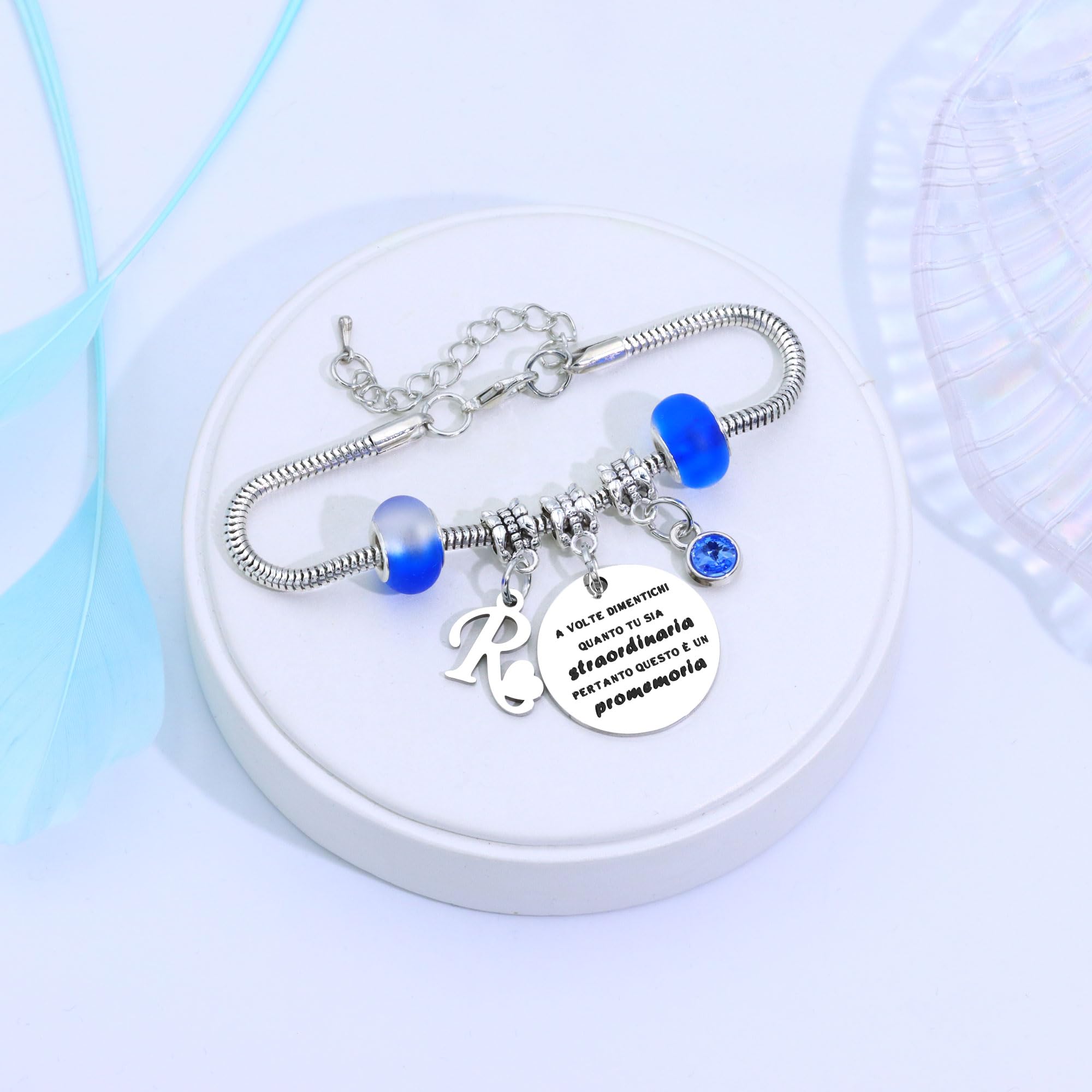 SAMORION A Volte Dimentichi Di Essere Fantastico Braccialetti Regalo Ispiratore Nome Lettera Iniziale Braccialetti Per La Laurea Di Compleanno Della Ragazza Delle Donne braccialetti Anniversario