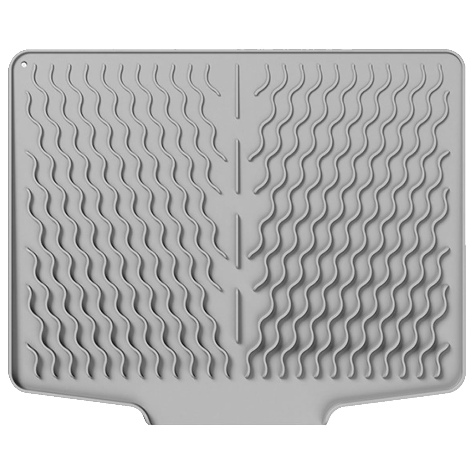 Xjdzineq Sloped Silicone Drying Mat with Texture Sink Tray for Efficient Countertops Water Drainage Silicone Rack Replacement