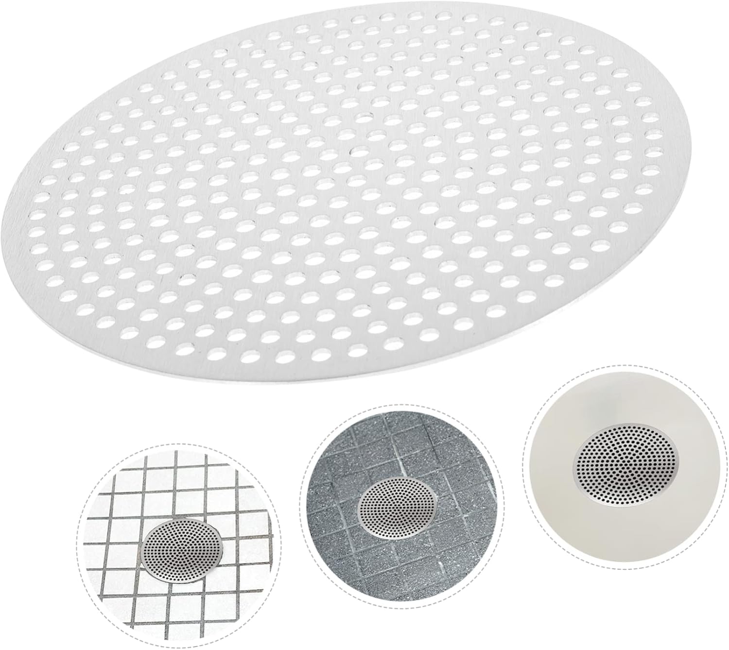 Cm Strainer for Flat Round Bathtub Kitchen Lid Floor Drain Steel Protection Garage Hair Seal Bathroom Cover Sink Replacement Stainless Shower Stopper