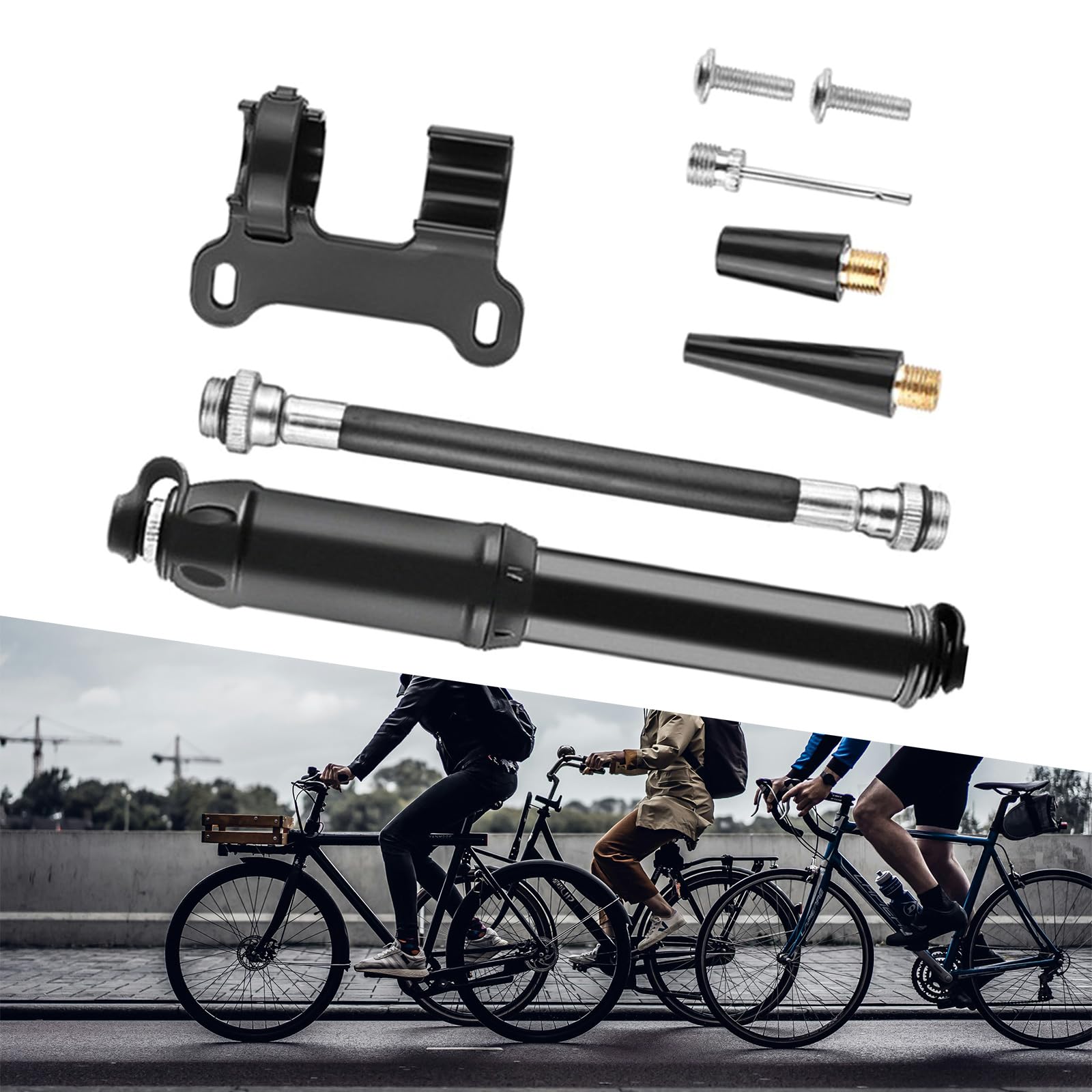 Aluminum Alloy Bicycles Air Pumps 100PSI Small Portable Cycling Hand Pumps High Pressure Bicycles Tire Inflator