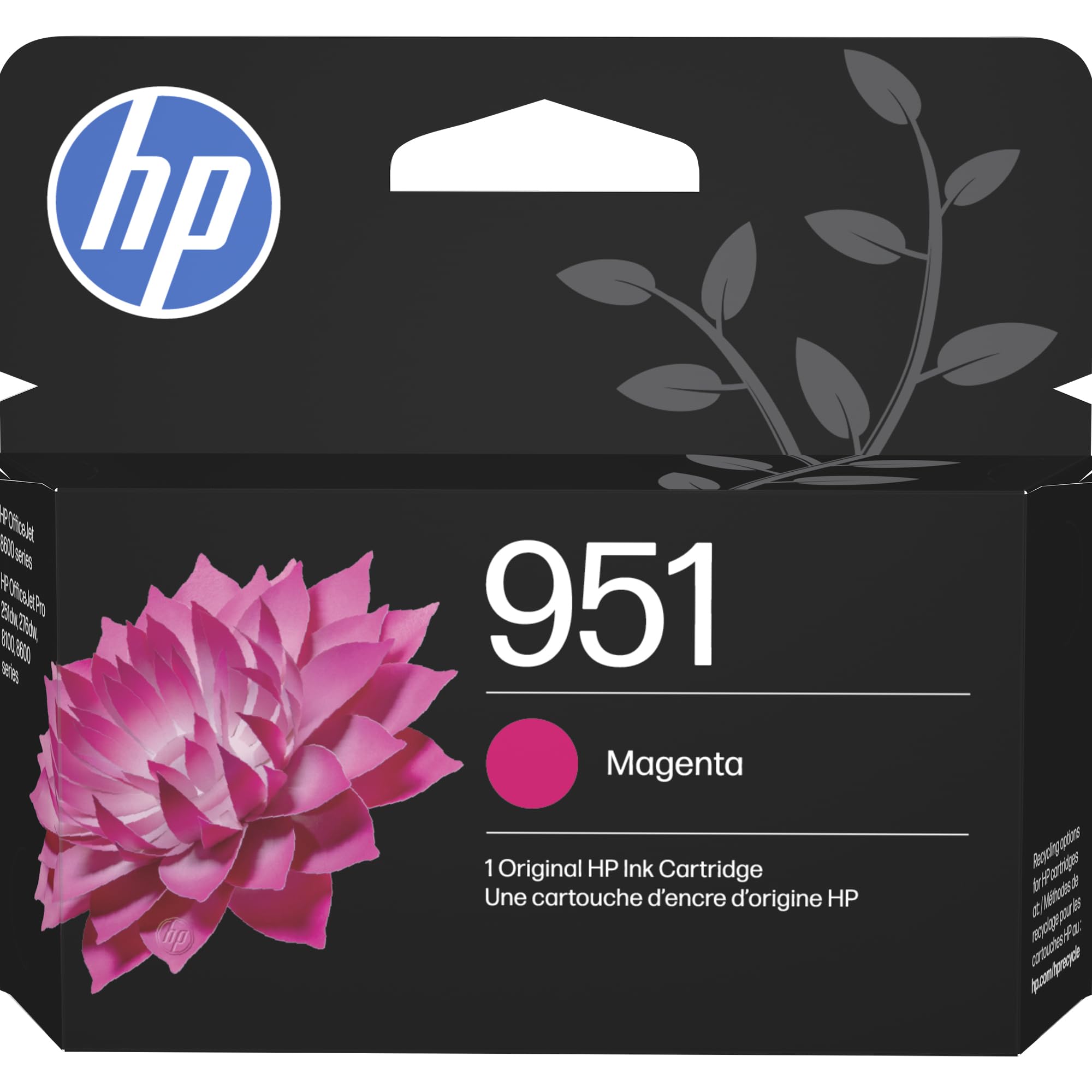 HP 951 Magenta Ink Cartridge | Works with OfficeJet 8600, OfficeJet Pro 251dw, 276dw, 8100, 8610, 8620, 8630 | Eligible for Instant Ink | CN051AN