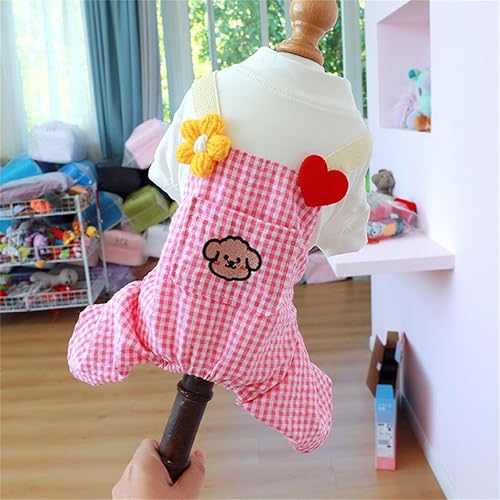 Miniatura 6 de Ropa de perro para perros pequeños, ropa para perros y niñas, camisas de verano para perros, camisas elegantes a cuadros, overol lindo para