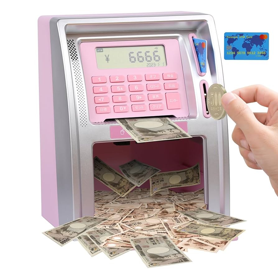 Amazon.co.jp: 電子貯金箱 ATMバンク 子供 面白い貯金箱 可愛い