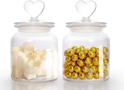 Miniatura 1 de HomeyHoney Tarro de vidrio con tapa para líquidos, exhibición decorativa de dulces para bodas, almacenamiento elegante, recipiente de café,