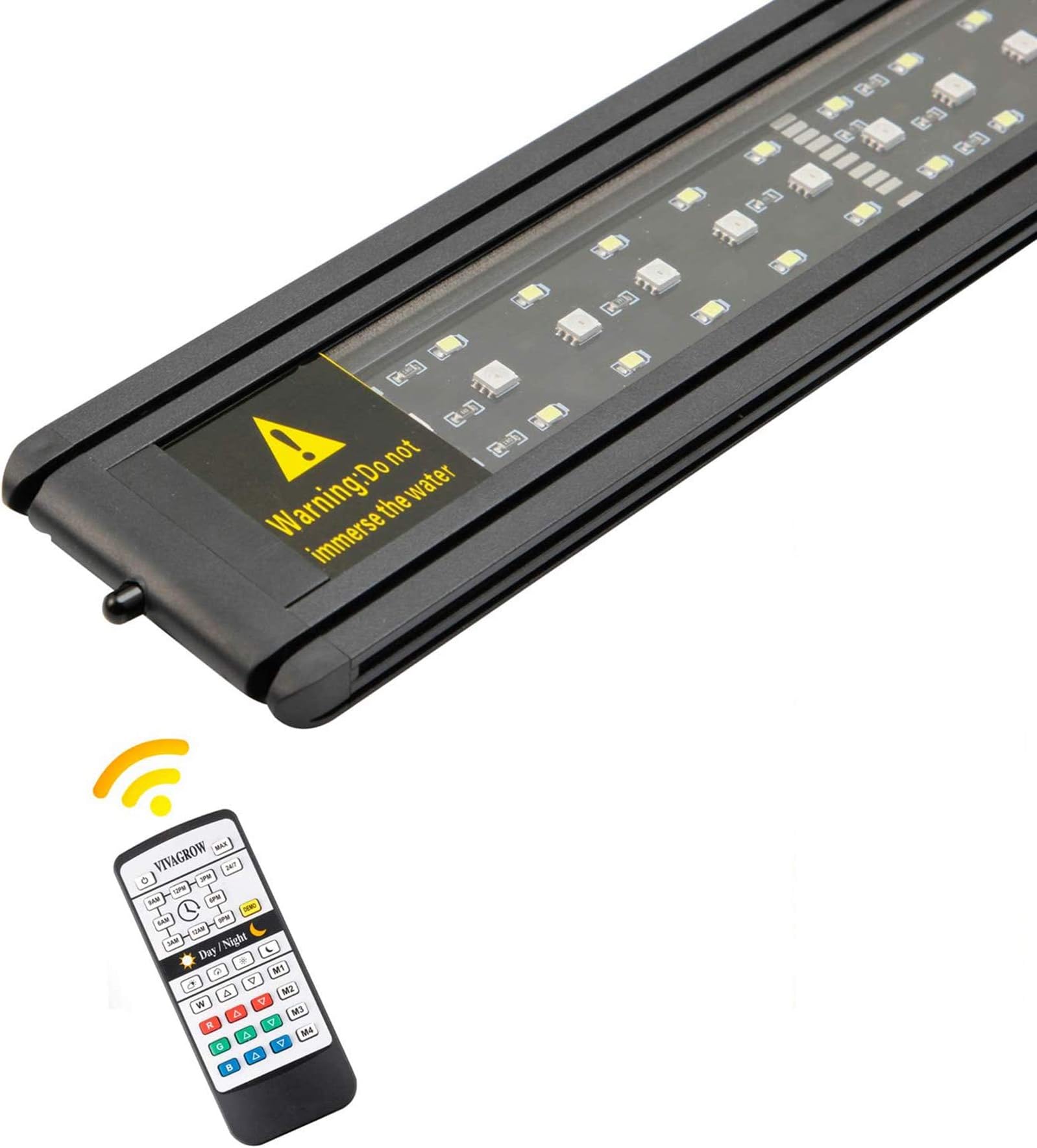 Uelfbaby 16 color Planted LED Aquarium Light 24/7 Automated Aquarium Lighting, LED Fish Tank Light with Controller(52-70cm)