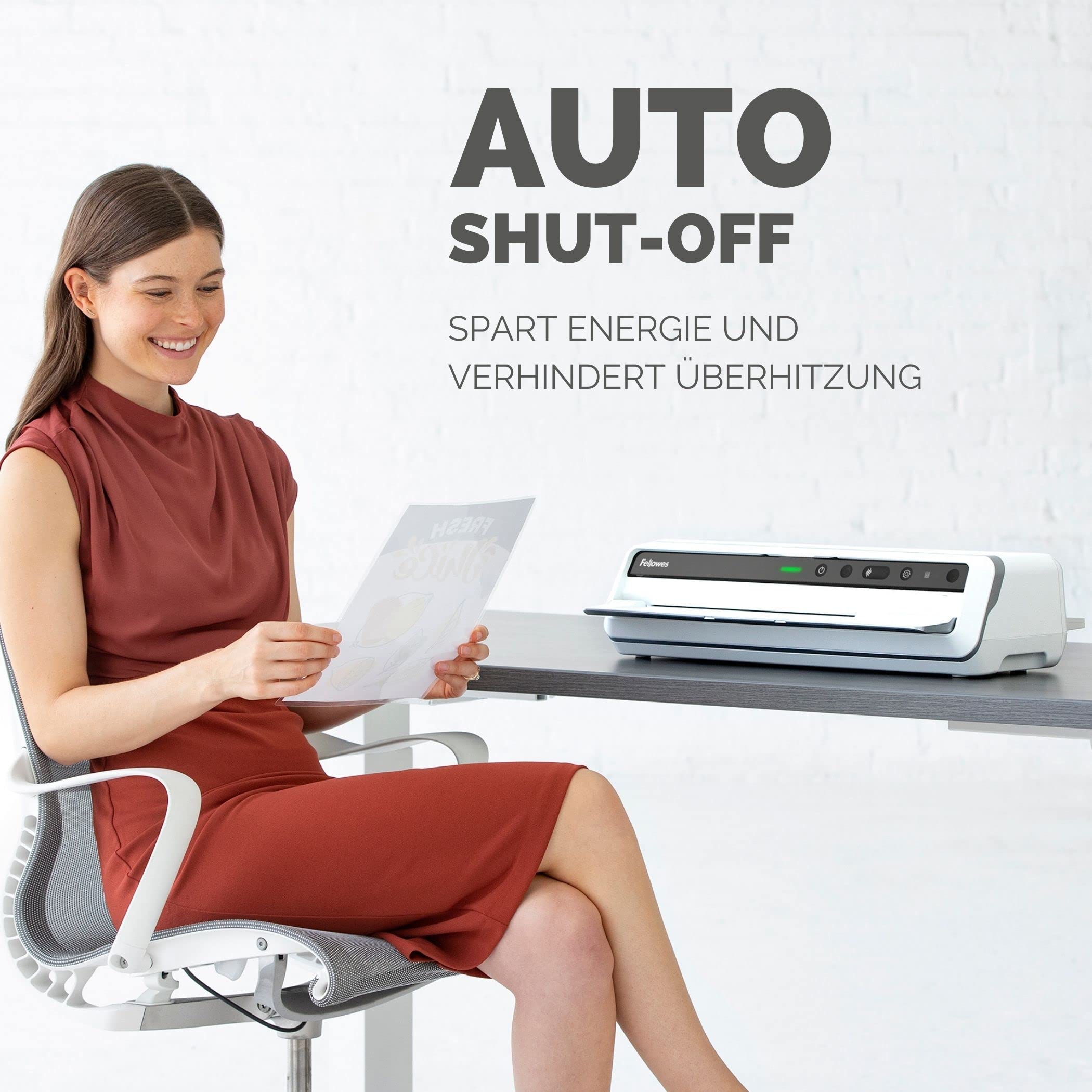 Fellowes Laminiergerät Venus A3 - vollautomatischer Highspeed Laminator - nur 30-60 Sek. Aufwärmzeit - für Heißlaminierfolien bis 250mic - Anti-Stau-Funktion - inkl. Starterset für 10 Laminationen