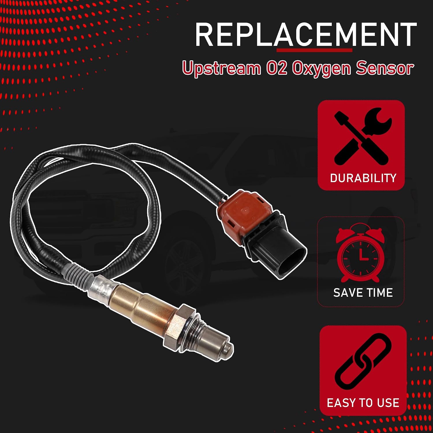 Upstream O2 Oxygen Sensor Compatible with 2015-2018 Ford Focus 1.0L Expedition 2017-2020 F150 3.5L 2018-2021 Expedition 3.5L 2018-2020 Lincoln Navigator 3.5L Replaces 234-5713 E1GA-9F472-BD
