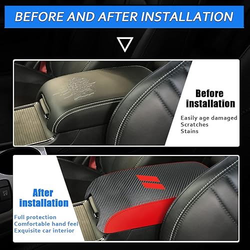 Miniatura 2 de XYHGM Funda para reposabrazos de consola central de automóvil para Dodge Charger 2022 2023 2011-2021para Chrysler 300 2011-2022 2023, de piel,